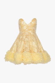 Sequins Mini Ruffle Dress