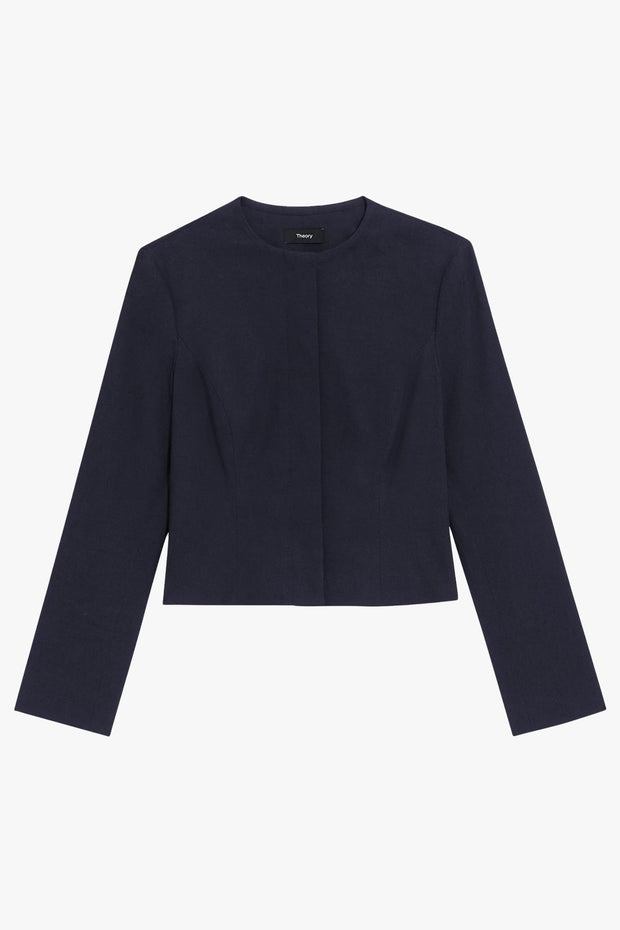 Cropped Peplum Fitted Jacket