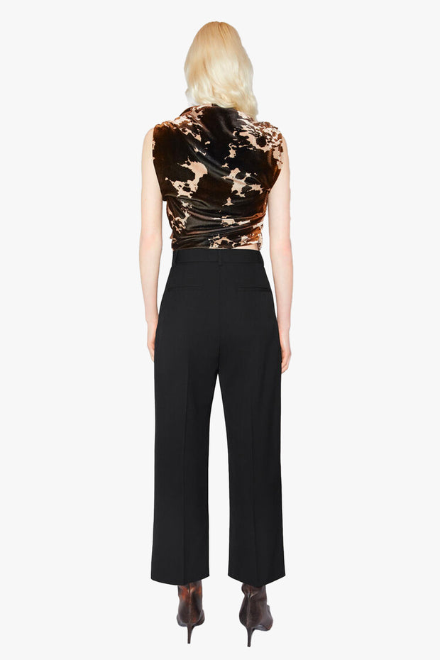 Cropped Relaxed Tailored Trousers