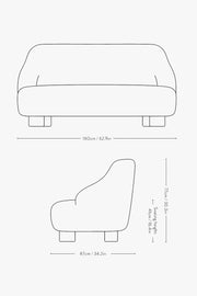 LC3 Margas 2-Seater Sofa