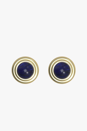 Lolly Stud Lapis Pleated