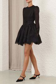 Hypnotic Lace Trim Mini Dress