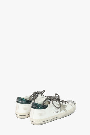 Super-Star Nappa Upper Glitter Toe Suede Star Crack Laminated Heel Metal Lettering Signature Foxing