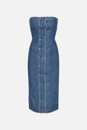 Denim Button Detail Dress