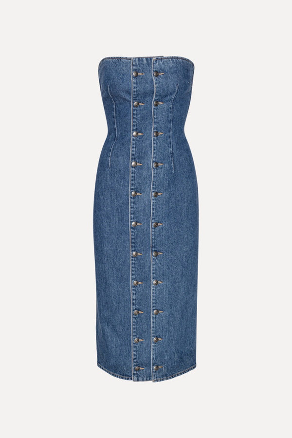 Denim Button Detail Dress