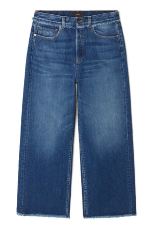 Fringed Relaxed Denim Pants