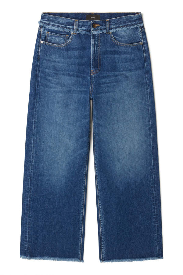 Fringed Relaxed Denim Pants