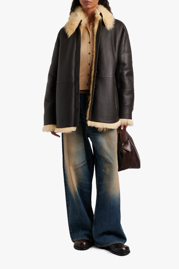 Shearling Leather Coat