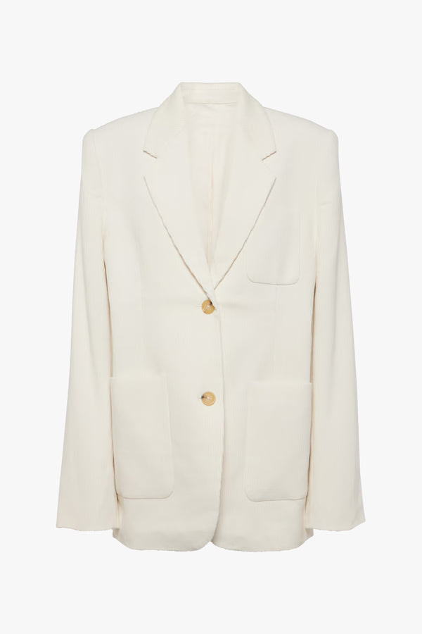 Silk Cotton Cord Blazer