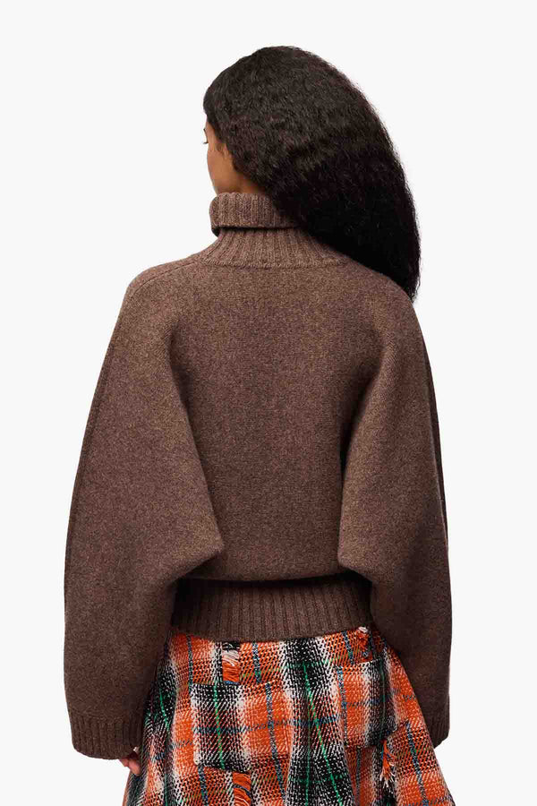Double Knit Batwing Turtleneck