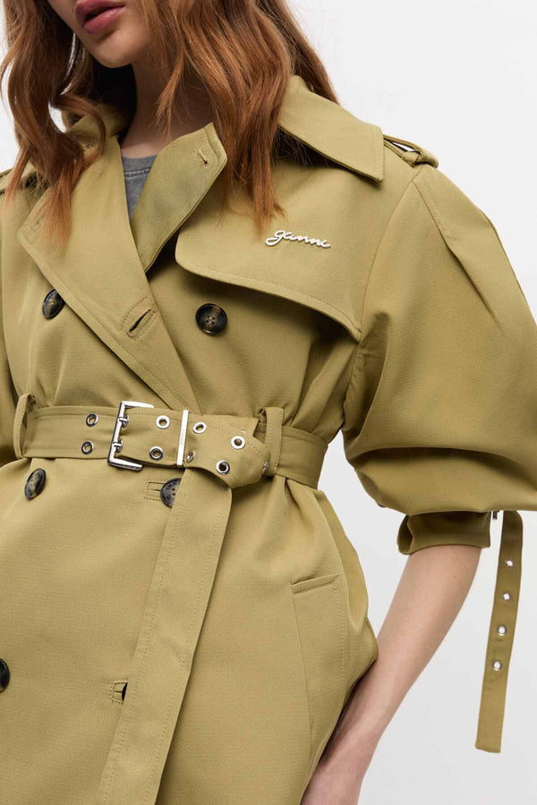 Heavy Twill Midi Trench Coat