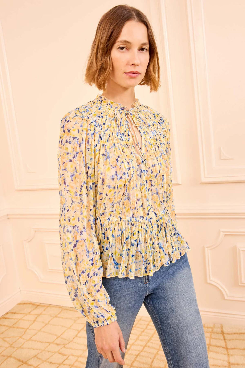 Leandra LS Silk Blouse