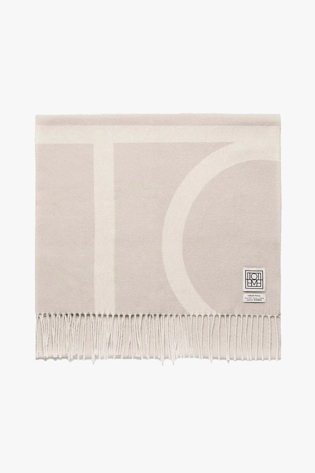 Monogram Jacquard Wool Scarf