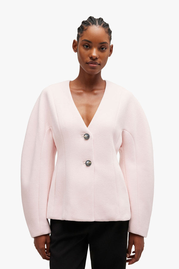 Peacoat Wool Fitted Blazer