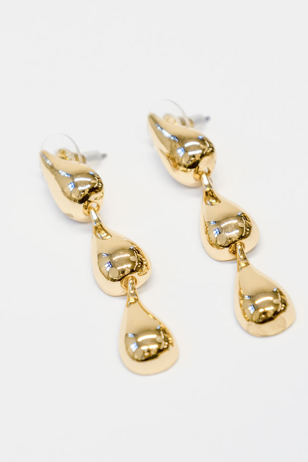 Gold Tear Drop Earrings