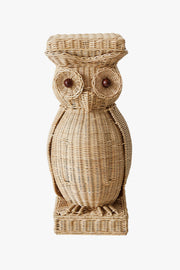 Rattan Owl Side Table