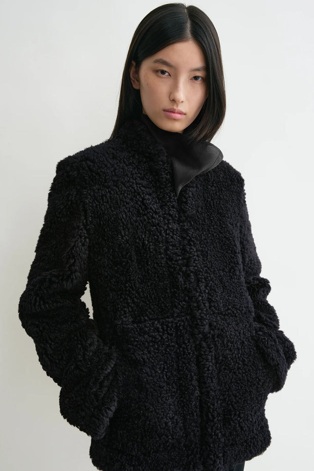 Cinched Shearling Jacket