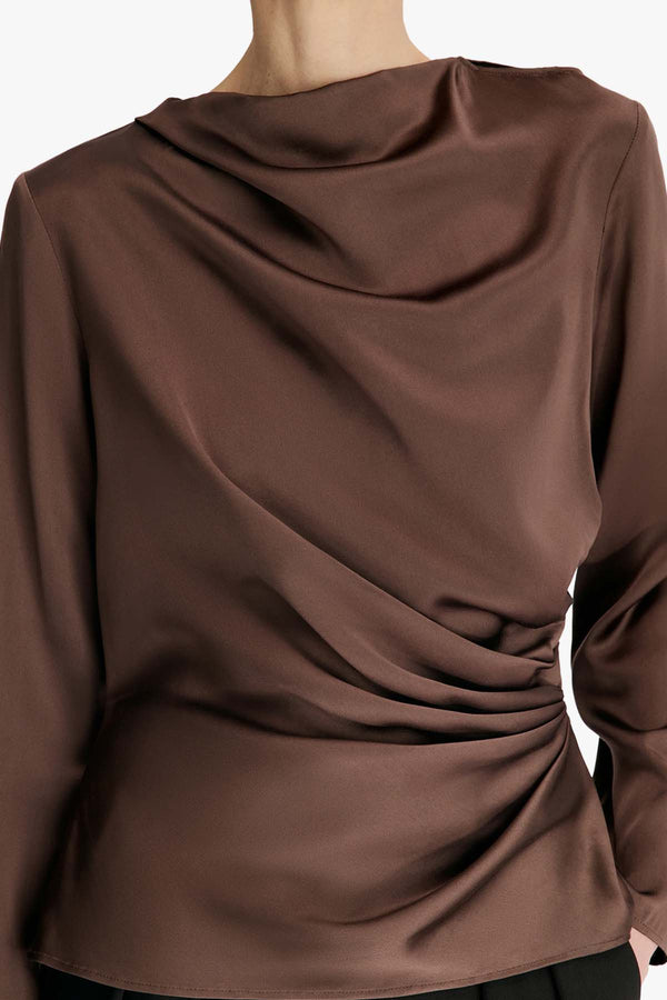 Anya Draped Long Sleeve Top