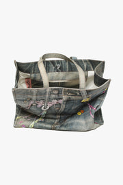 Denim Print Tote Bag