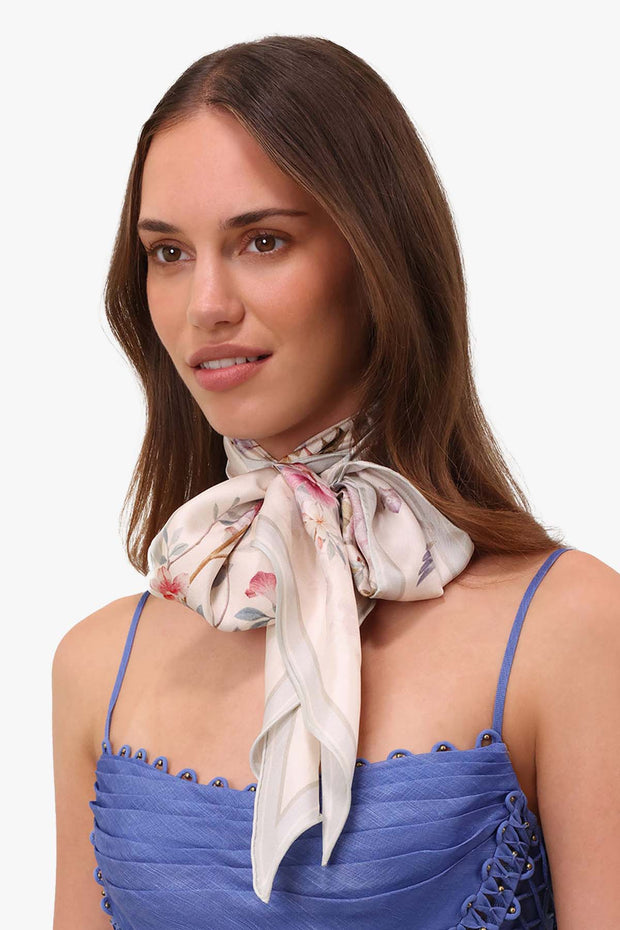 Printed Silk Neck Scarf