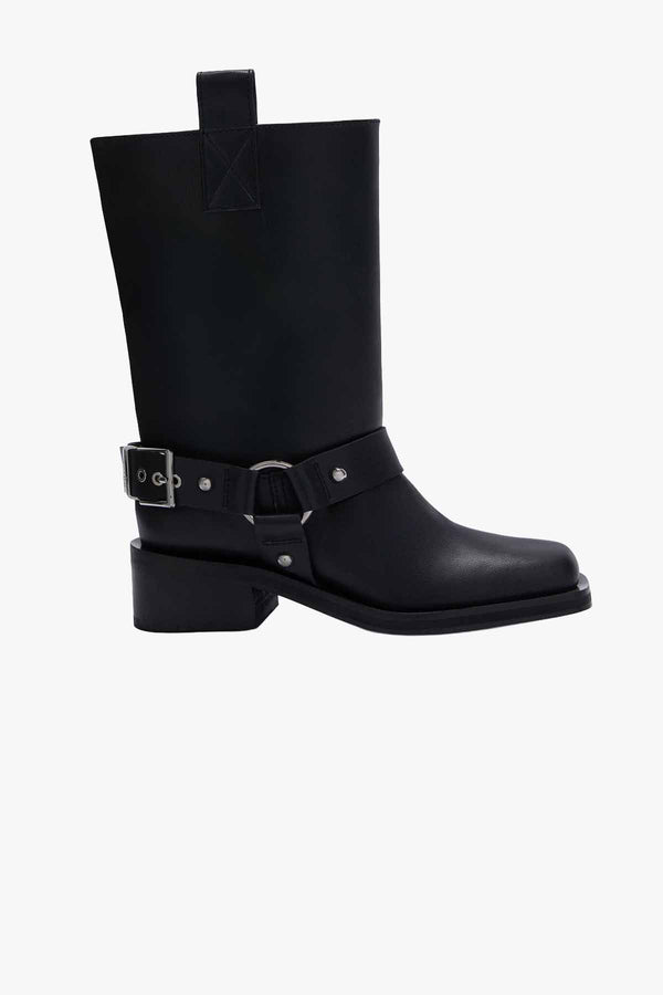 Mid Shaft Biker Boot