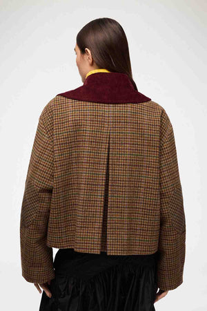 Heavy Check Twill Short Barn Jacket