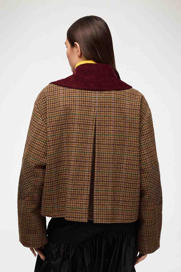 Heavy Check Twill Short Barn Jacket