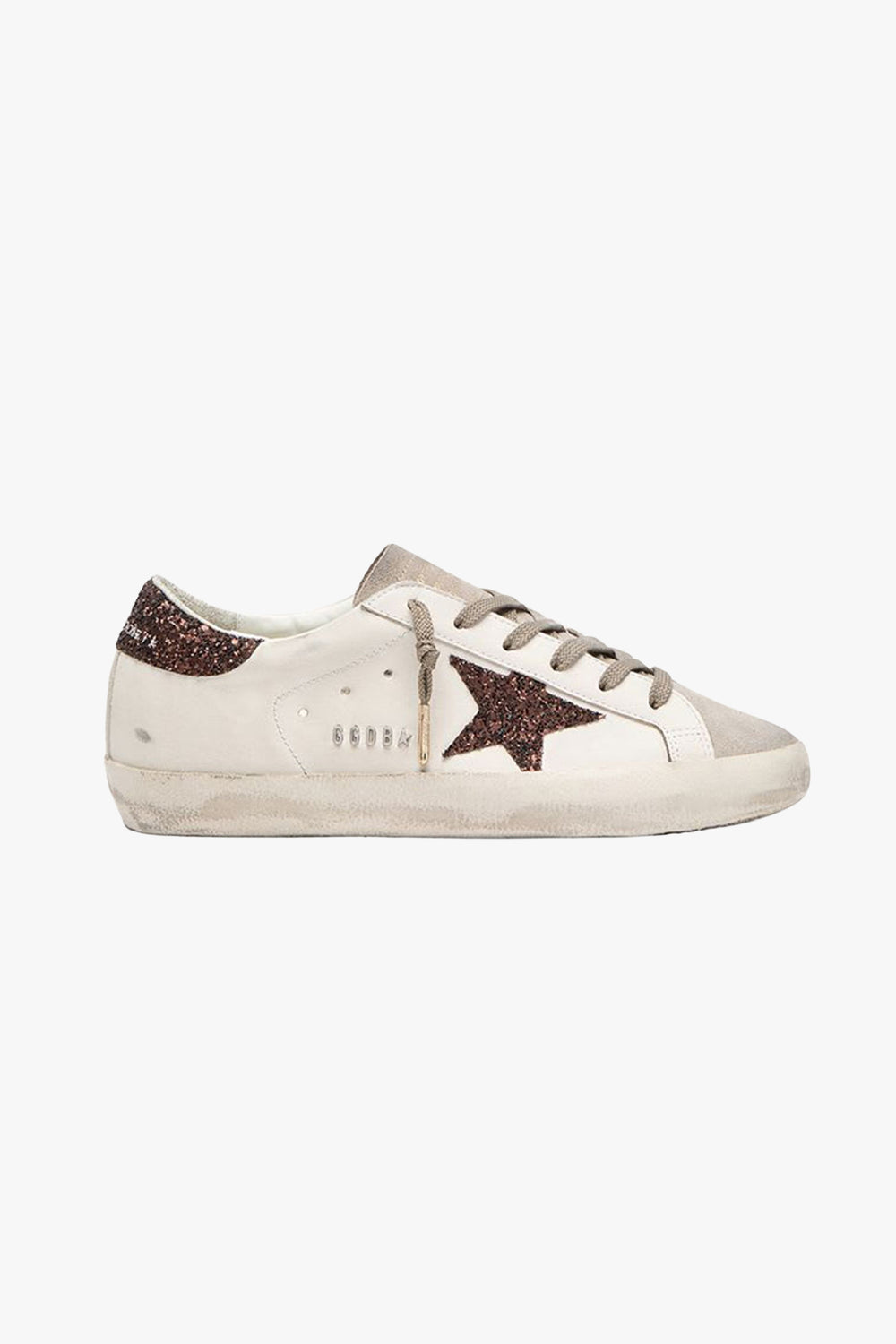 Super Star Leather Glitter Star And Heel Milk / Dove / Brown