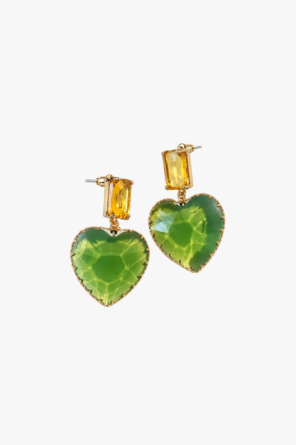 Green Heart earrings