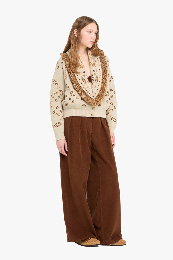 Bandana Jacquard Cardi Bomber Canvas Multi