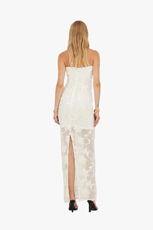 Floral Mesh Tube Dress