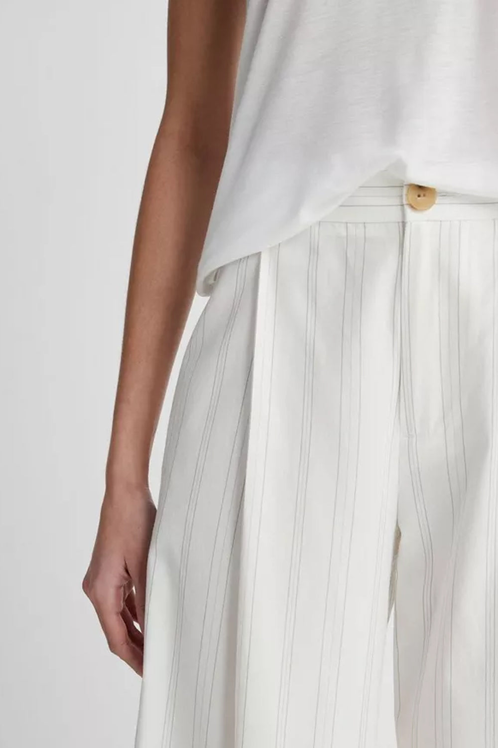 Casual Stripe Pleated Trousers