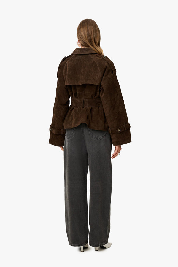 York cropped trench coat