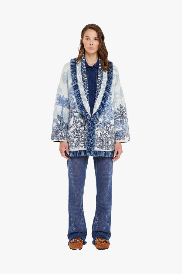 Jungle Toile De Jouy Cardigan