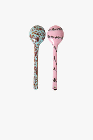 70s Ceramics: Serving Spoons Set of 2