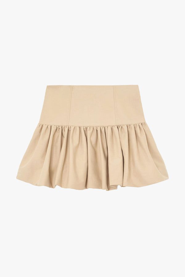 Double Cotton Mini Skirt