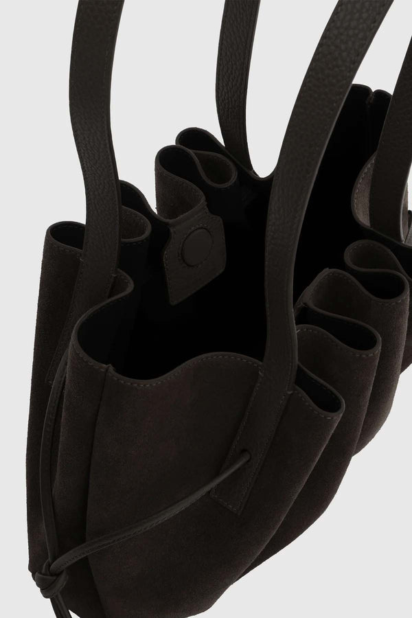 Scallop Shoulder Bag Suede