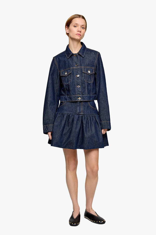 Rinse Denim Cropped Jacket
