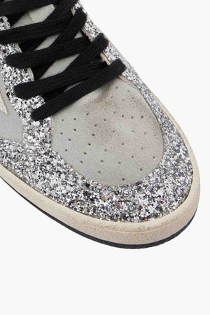 Ball Star Suede Upper And Tongue Glitter Toe Spur And Heel Leather Star