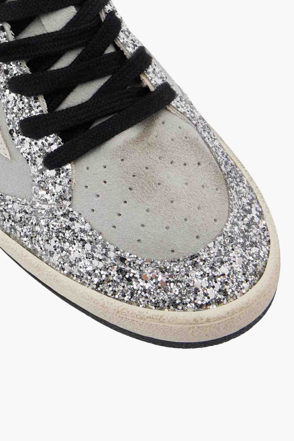 Ball Star Suede Upper And Tongue Glitter Toe Spur And Heel Leather Star