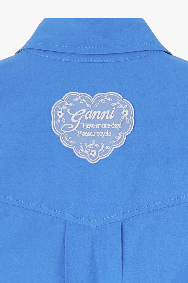 Stretch Cotton Cropped Bowling Shirt