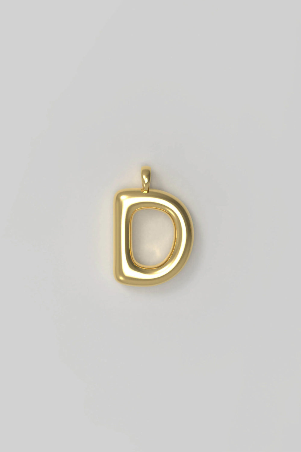Letter charm Small D - Gold plated