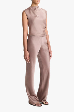 High Waist Fluid Satin