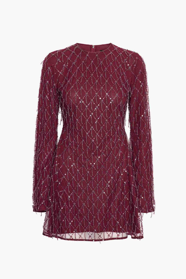Sequins Mini Flared Dress