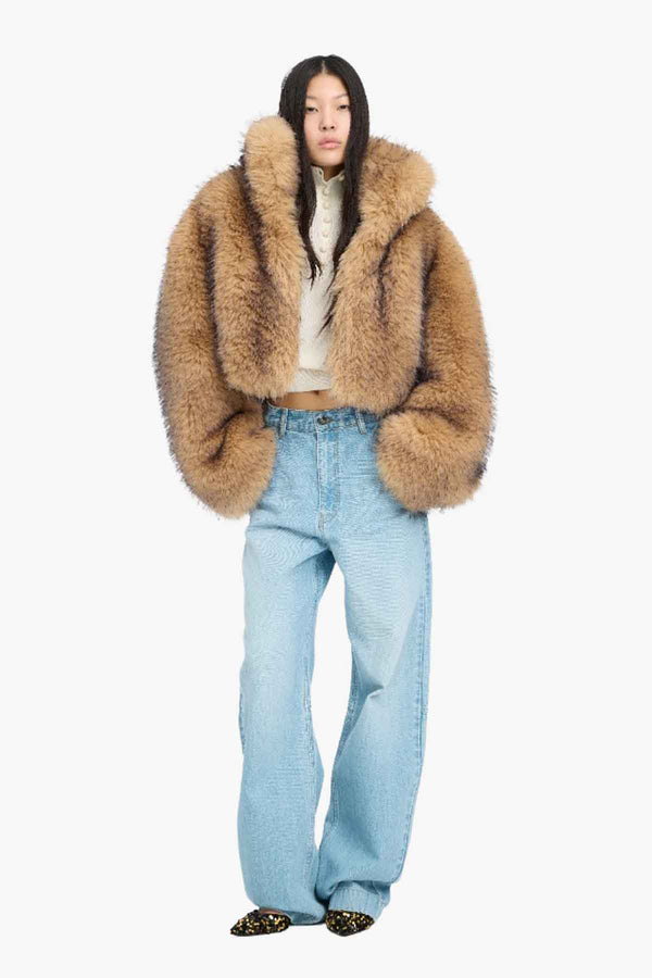 Faux Fur Cropped Jacket