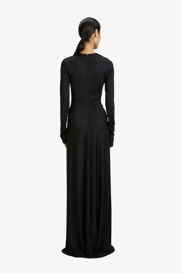 Long Sleeve Deep V-neck Gown