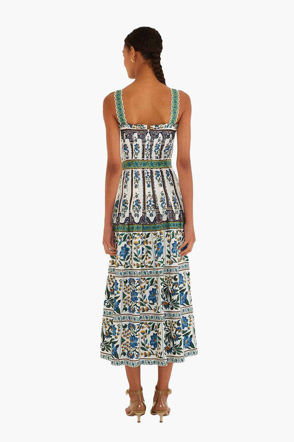 Manoela Off-White Sleeveless Belt Maxi Dress