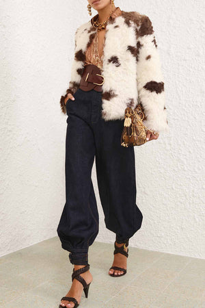 Hypnotic Spot Shearling Jacket