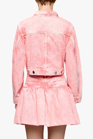 Overdyed Denim Cropped Jacket