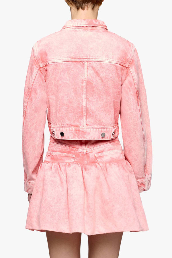 Overdyed Denim Cropped Jacket